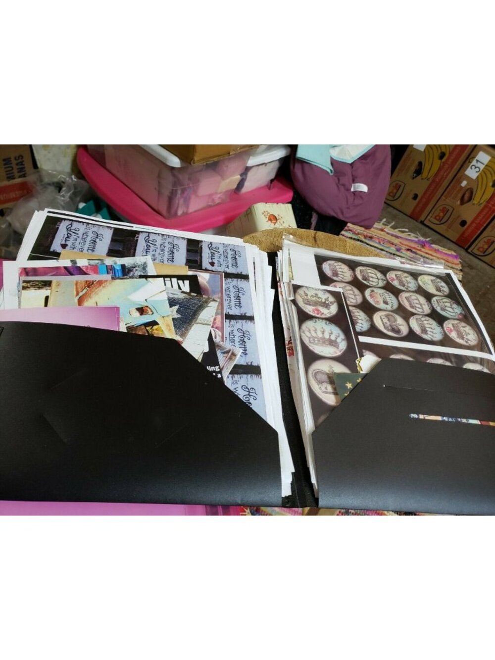 Craft Lot Assorted Scrapbook Pages Clipart Signs And Sayings Rounds Paper Reprin